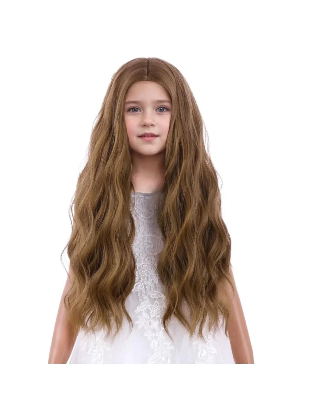 Women's Ginger Long Wavy Wig For Girls Wavy Curly Synthetic Halloween Hair